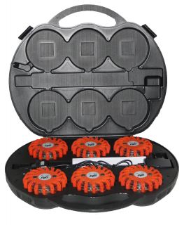  Kit de 6 balises amovibles rechargeable - Led Orange