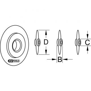  Molettes rechange pour cuivre - KS Tools