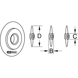  Molettes rechange pour cuivre - KS Tools