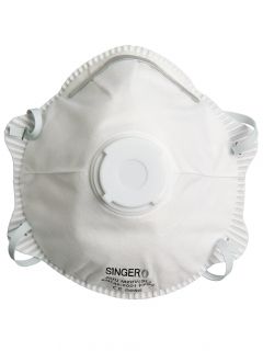  Boîte de 10 masques poussières FFP2 Soupape - Singer