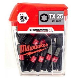  Embouts SHW TX25 25 mm (x25) - Milwaukee