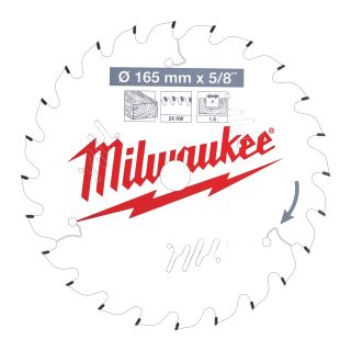  Lame scie circulaire bois 165 x 15,87 x 1,6 x 24 ATB - Milwaukee