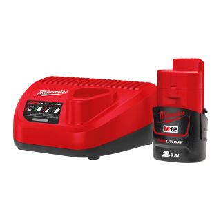  Batterie Milwaukee M12 12V - 2 Ah  Red Lithium + chargeur