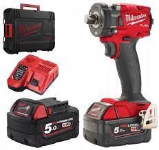  Boulonneuse à choc compacte fuel 18 V - Milwaukee - carré 1/2 - 339 Nm - 2 batteries 5 Ah