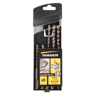  Coffret de 5 forets béton Booster - Diager
