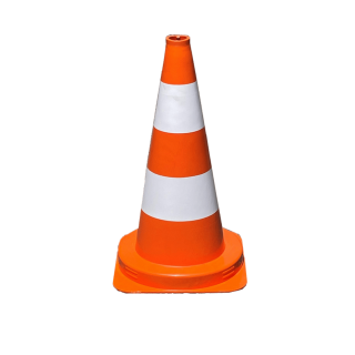  Cône de chantier PVC souple orange Fluo 75 cm - 3,1 kg