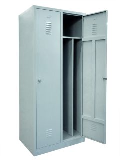 Vestiaire industrie salissante 2 cases gris- 1800 x 800 x 500