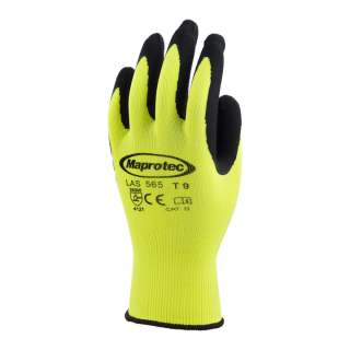  Gant tricoté en polyester fluo - enduction latex