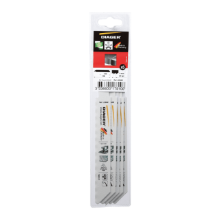  5  lames de scie sabre 280 mm tuyaux épais - Diager