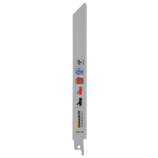  Lame scie sabre 200 mm - concrétion diamant - Diager