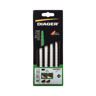  5 lames de scie sauteuse 132 mm bois débitage - Diager
