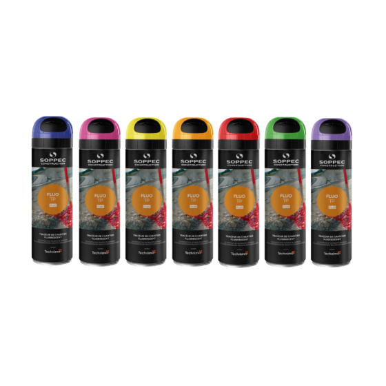  Traceur de chantier fluorescent - gamme FLUO TP - Soppec (SOP14151X)