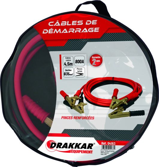  Jeu de câbles équipés de pinces laiton renforcées 1000 A - 50mm²