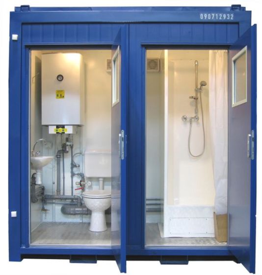 Location Bungalow WC - Avec 2 WC, 2 douches et 1 lavabo - 6,00 x 2,50 mètres