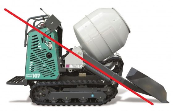 Location Transporteur chenilles avec bétonnière