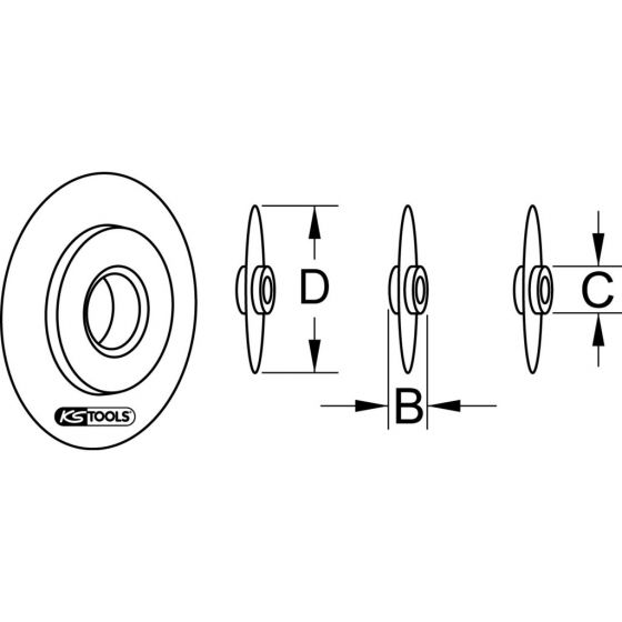  Molettes rechange pour linox - KS Tools