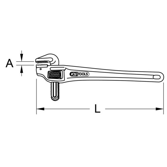  Clé héxagonale déporté 9"-1/2" - KS Tools