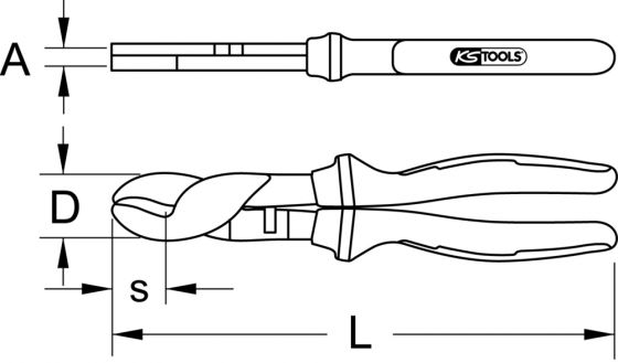  Coupe-câble électrique isolé 6" - KS Tools