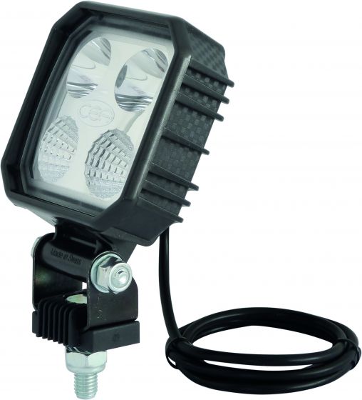  Phare de travail 4 LED en carbon Bi-voltage - 1000 Lumens - 90x90 mm