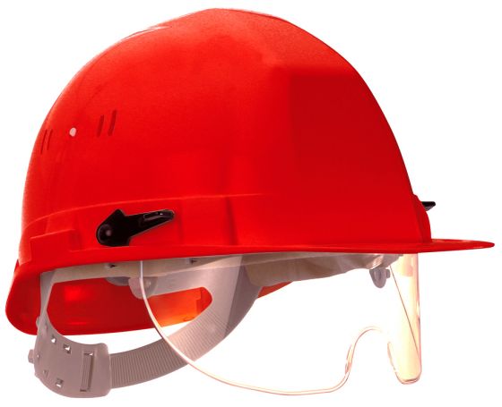  Casque de chantier avec lunette VISIOCEANIC 2 - Rouge - Taliaplast