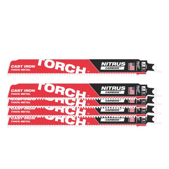  Lames scie sabre TCT Torch Nitrus 230 mm (x5) - Milwaukee
