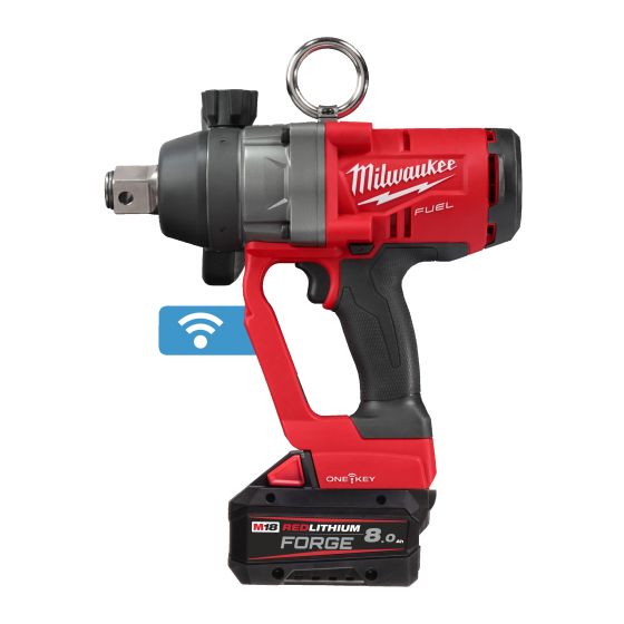  Boulonneuse à choc fuel carré 1" 18 V Bluetooth 2033Nm / 2400Nm - 2 batteries 8 Ah - Milwaukee 