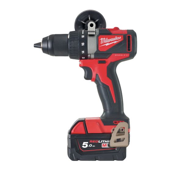  Perceuse visseuse Brushless 18 V - Milwaukee - 2 batteries 5 Ah - 85 Nm