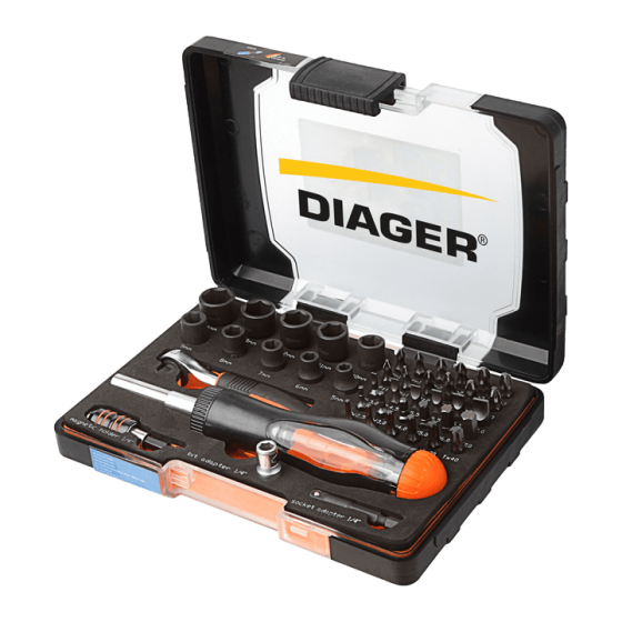  Coffret 45 embouts TORSION et douilles - Diager
