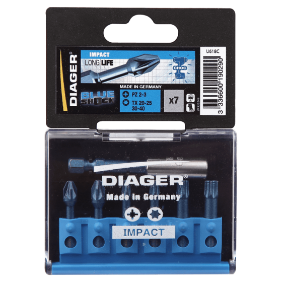  Coffret de 7 embouts Blue-schock - Diager