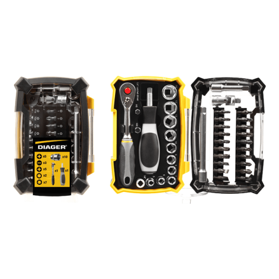  Coffret vissage de 38 pièces - Diager