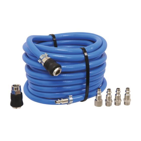  Rallonge tuyau air comprimé raccords rapides 20 bar 8x14mm 10m avec 5 raccords rapides