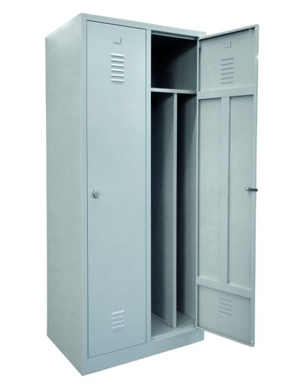  Vestiaire industrie salissante 2 cases gris- 1800 x 800 x 500