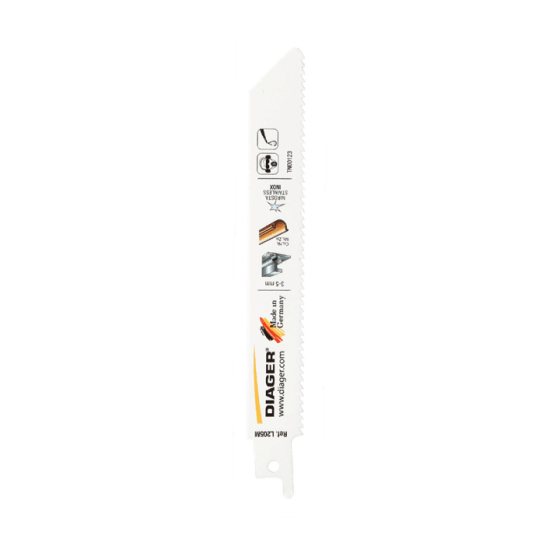  5  lames de scie sabre 150 mm tuyaux épais - Diager