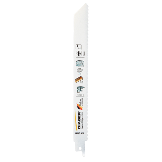  5 lames scie sabre 200 mm - tole et tuyau - Diager