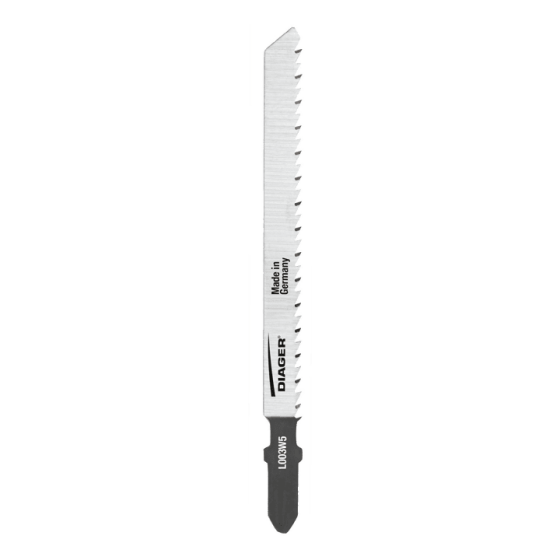  5 lames de scie sauteuse 100 mm finition bois et plastique - Diager