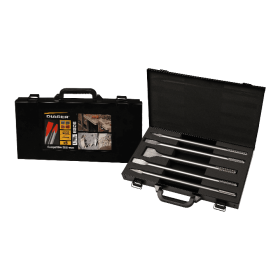  Mallette 5 pics et burins SDS-Max - Diager
